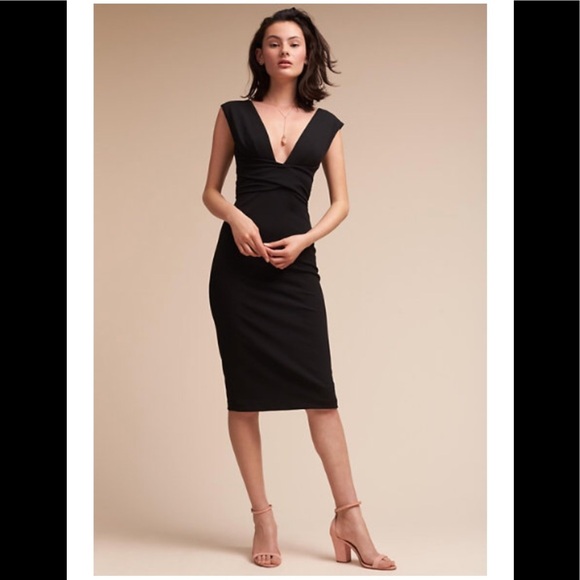 BHLDN Danica Dress Black size 0 NWT - Picture 1 of 16